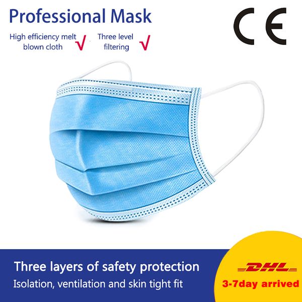 

dhl free shipping spot courier одноразовая маска / ffp2 50 pack маски 3 слоя пылезащитные и дымка плетеные эластичные ушные крючки салонные