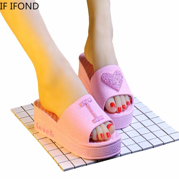 

if ifond 2020 summer women's beach slippers lady casual beach open toe sandals non-slip flip flops home comfortable shoes slides, Black