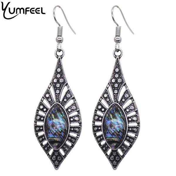 

yumfeel new vintage earrings metal with shell drop earrings women gifts shell jewelry, Golden
