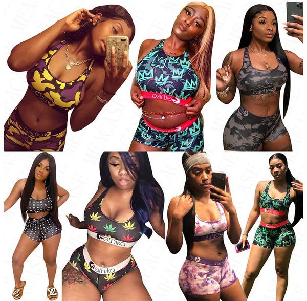 

women beachwear 2 piece bikini set vest tank bras + shorts boxers underpants swimsuit beach playsuit swimming suits tankinis d61704, White