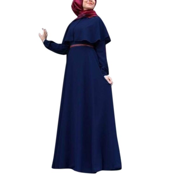 

muslim dress cloak long with belt women dress vintage fashion ramadan party elegant women clothing #w, Red