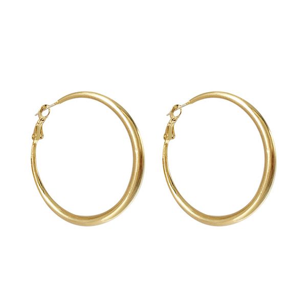 

meild round circle hoop earrings for women girl gold color round geometric drop statement earrings fashion party jewelry gift, Golden;silver