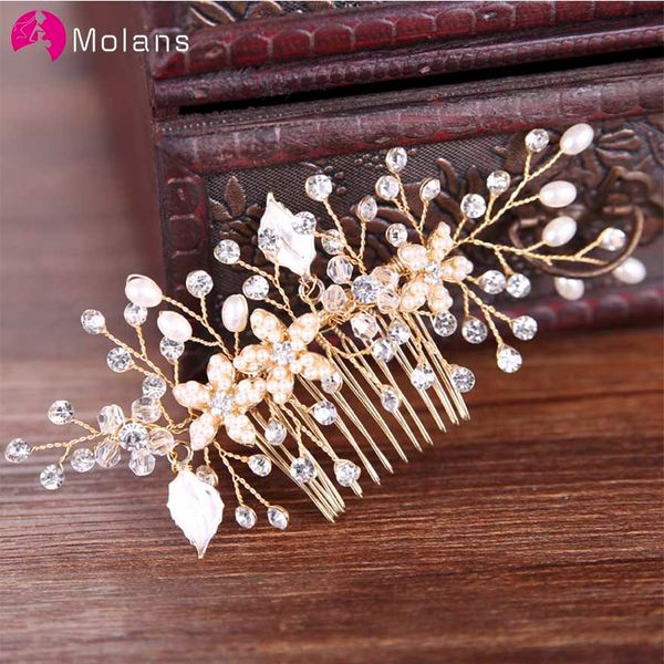 

molans bridal tiara pearl wedding jewelry accessories headwear wedding decoration pgraphy props