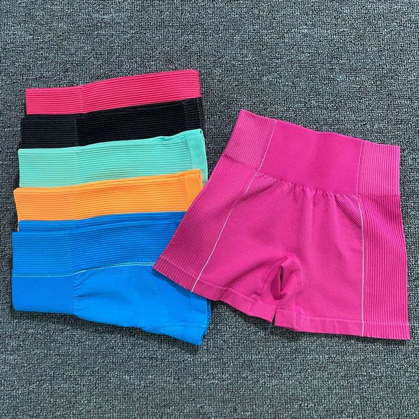 

yoga outfits 2021 high waist running shorts women sport workout leggings gym push up hip super stretchy fitness, White;red