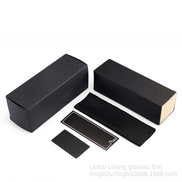 

sun paper cloth glasses counter packaging glasses cloth outer paper box inner iron foldable box card instructions gifts, Blue