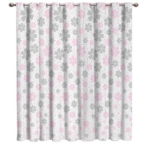 2019 Pink And Grey Flower Nordic Window Curtains Dark Blackout Bathroom Bedroom Outdoor Fabric Swag Kids Window Treatment Ideas From Copy03 31 34
