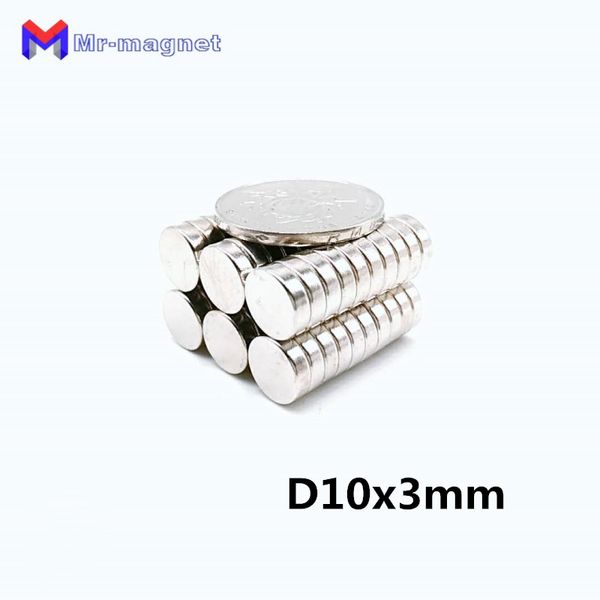 Gerçek Imanes de NeverA Buzdolabı Mıknatıslar 50 ADET NDFEB Neodimyum Disk Mıknatıslar Dia 10mm x 3mm N35 Süper Güçlü Nadir Toprak 103 Magnet