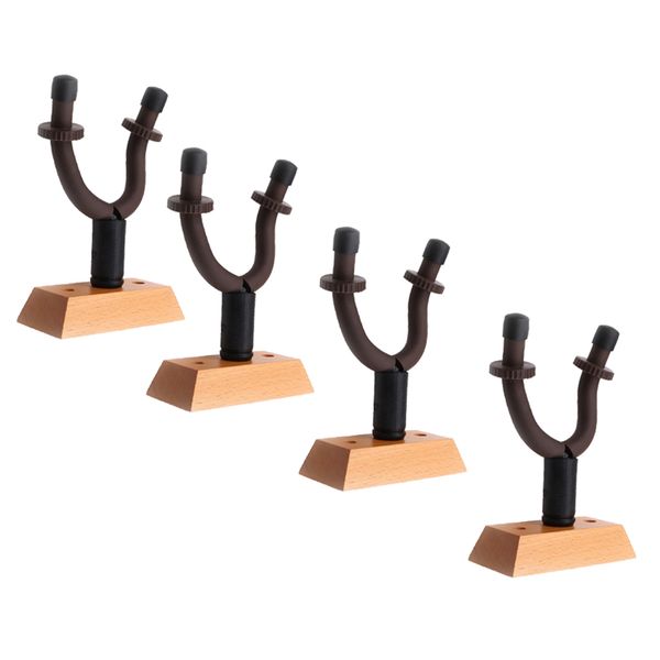 

pack of 4 guitar ukulele wall hanger holder hook hardwood base sponge arm