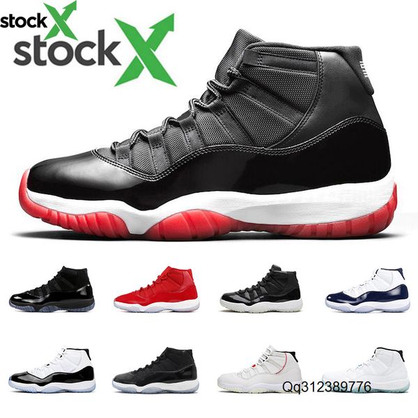 

bred 11 mens basketball shoes 11s concord platinum tint cap and gown legend blue metallic silver mens trainer sports sneakers