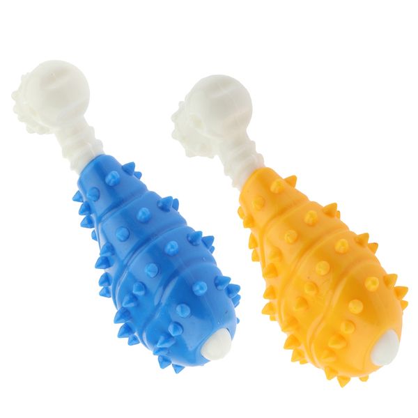 

2 pcs creative toy chicken legs pet puppy teeth care cleaning brush toys