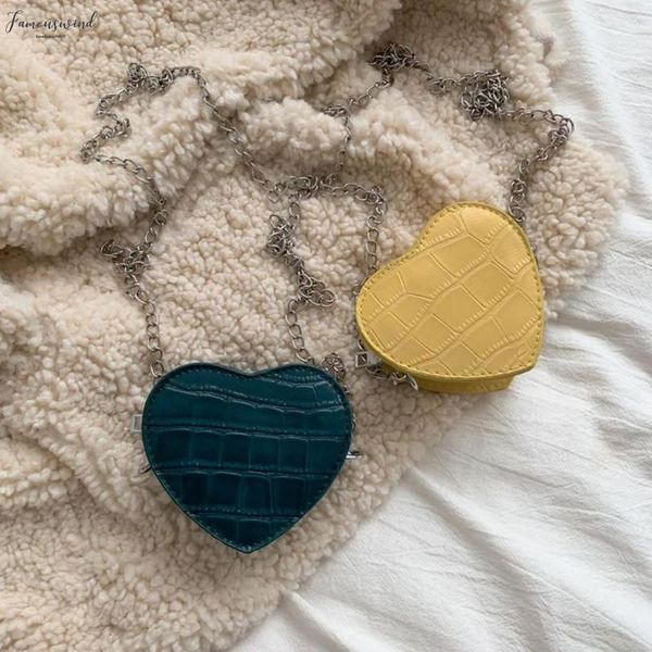 

handbags classic delicate texture fashion love heart shaped crossbody handbags stone women leather small shoulder bags