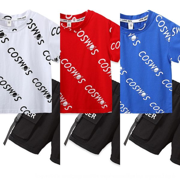 

wkvhe wear boys clothing clothing' summer wear 2020 suit medium and large children's sports western short-sleeved children's