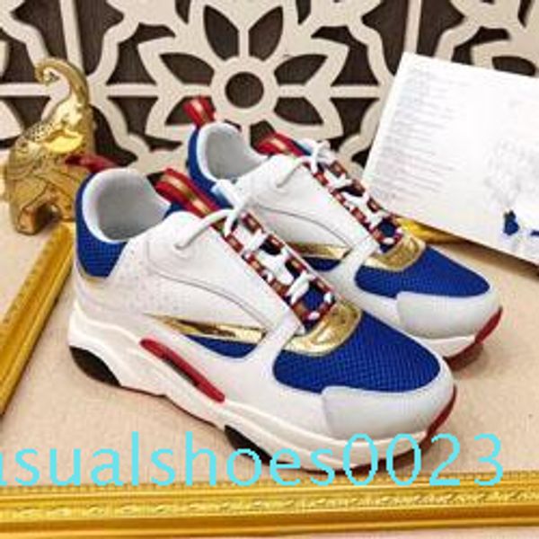 

2019 new 3d reflective canvas and calfskin sports shoes from europe trendy fashion sports b22 men technical casual shoes c20 qa23, Black