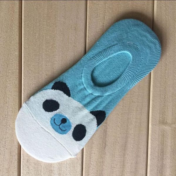 

5 pairs/lot women socks candy color small animal cartoon pattern boat sock for summer breathable casual girls funny meias, Black;white
