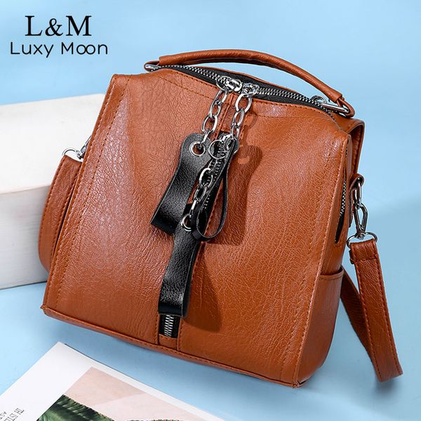 

pu leather backpack women multifunction shoulder bookbags school bags for teenage girls fashion backpack small mochilas xa670h
