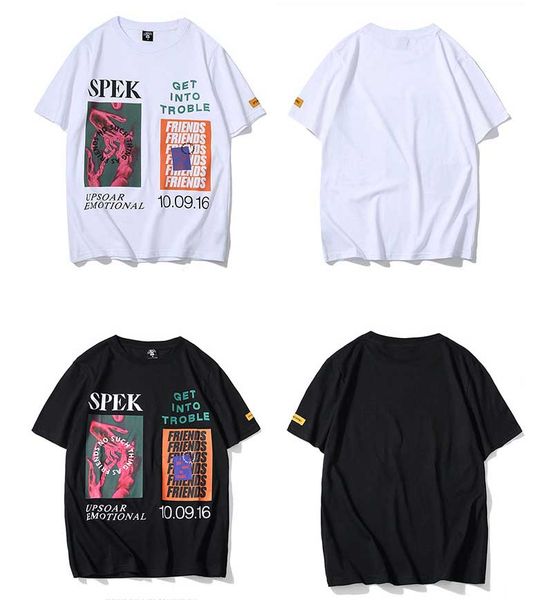 

designer t shirt for men & women fashion mens loose tees casual womens letters print street style couple t-shirt 2 colors size s-3xl