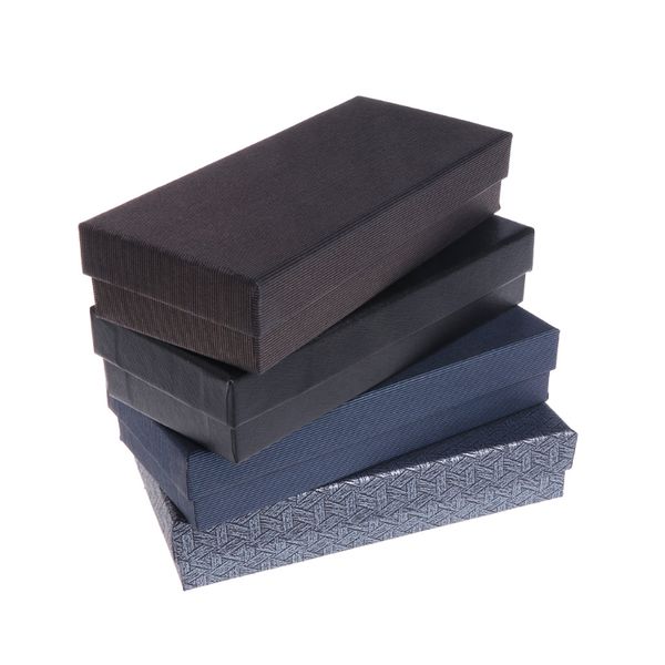 

watch box storage case long type jewelry display gifts packing organizer elegant, Black;blue