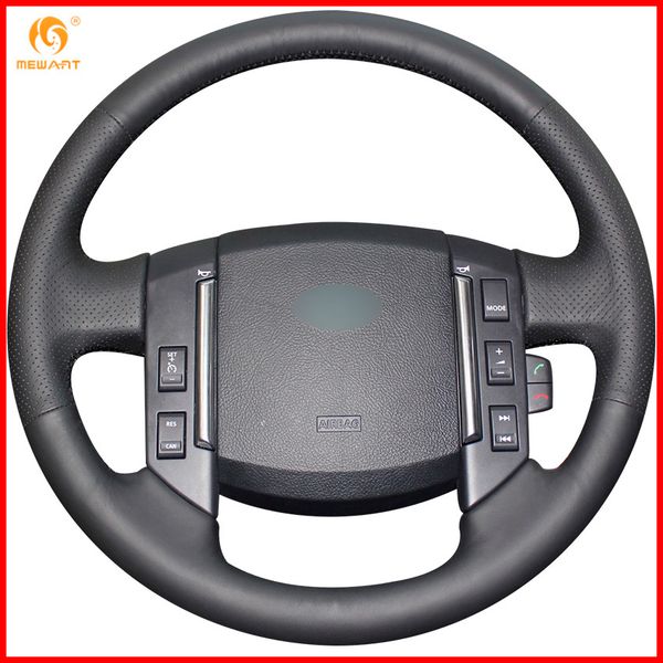 

mewant for 2007 2008 2009 2010 2011 2012 ander 2 lr2 black artificial leather car steering wheel cover interior