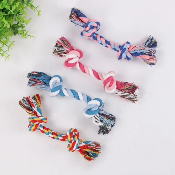 

bite resistant molar teeth dog toys multicolour pet supplies double knot braided cotton rope chews plaything 0 43mq e2
