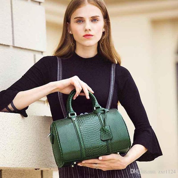 

new arrival genuine leather handbags tide european and american fashion first layer leather bag boston shoulder portable messenger bags