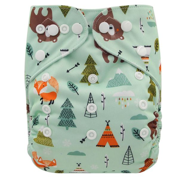 

ohbabyka  pocket cloth diaper washable reusable infant nappy cover waterproof pul baby cloth diapers with lovely printed