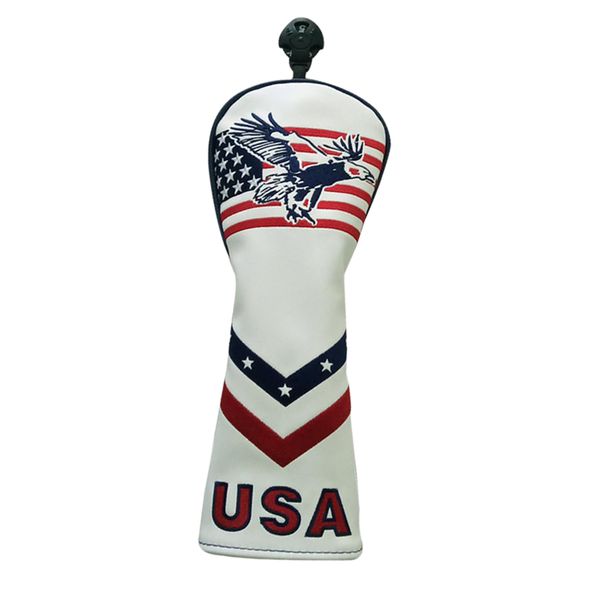 

waterproof durable golf wood cover usa flag eagle fairway woods headcover guards