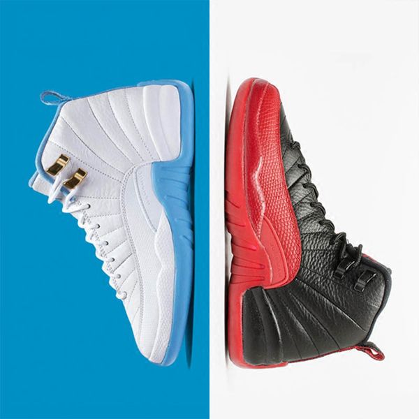 

new basketball shoes 12 premium deep royal blue suede 12s wool black nylon men sneakers for gs barons sale