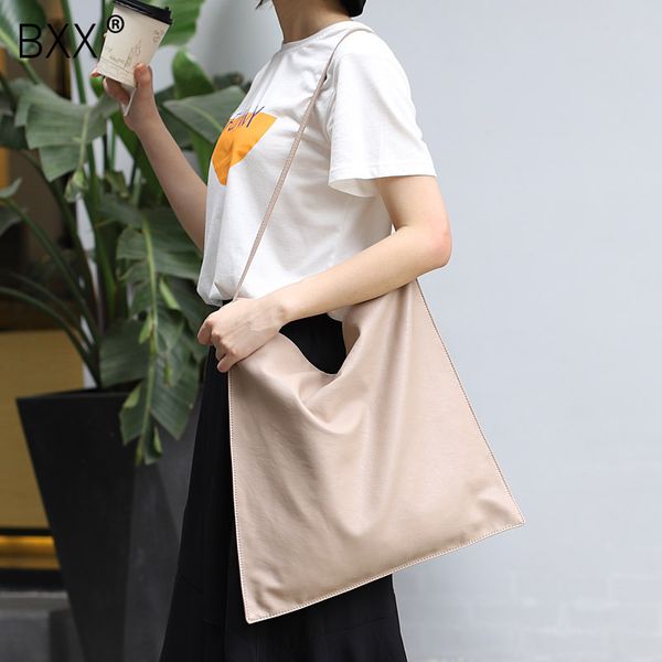 

bxx] soft pu leather crossbody bags for women 2020 fashion large capacity shoulder messenger bag lady travel handbags hk629