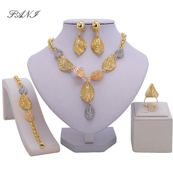 

fani fashion african beads jewelry set brand exquisite dubai gold-colorful jewelry set nigerian woman wedding bridal bijoux, Silver