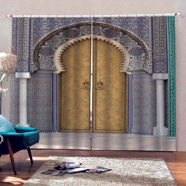 

2 panels polyester blackout curtain for bedroom draperies window treatment panels
