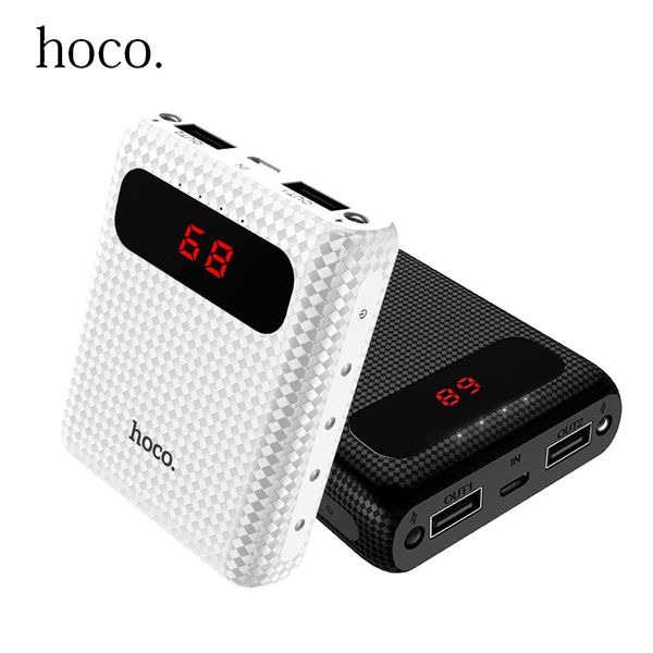 

hoco power bank 10000mah external battery 18650 portable mobile fast dual usb powerbank for iphone 7 8 for xiaomi samsung tablet