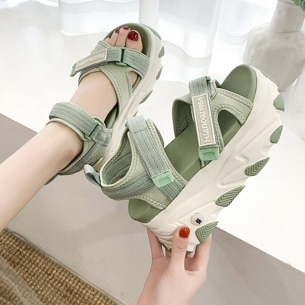 

with heel comfort shoes for women sports women's sandals all-match muffins shoe espadrilles platform summer heels suit, Black