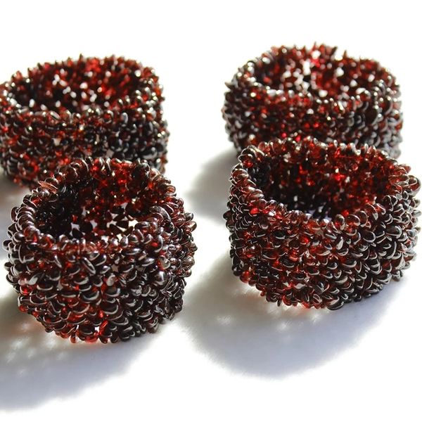 

red garnet bracelet baroque 7.5inch fppj wholesale beads nature gift, Black