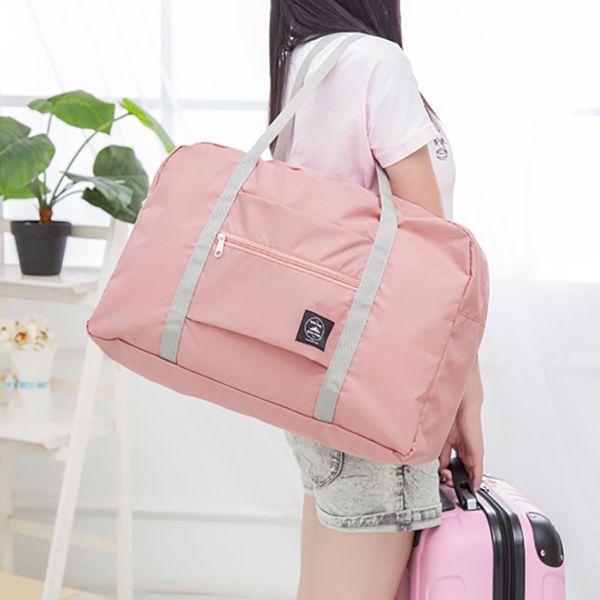 

2019 large capacity women oxford folding luggage travel handbags fashion waterproof shoulder dirty laundry storage pouch bag