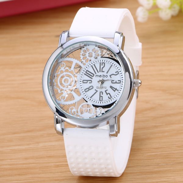 

fashion creative watches women quartz-watch brand unique dial design minimalist lovers' watch leather wristwatches orologio, Slivery;brown