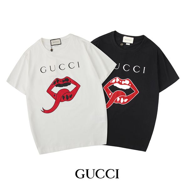 

2019 brand fa hion luxury de igner men 039 tee lip print fa hionable round neck t hirt men 039 hort leeve t hirt