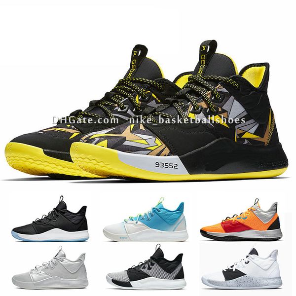 

с коробкой paul george pg 3 pe 3s apollo миссии nasa продажи iii мужские женские мальчики баскетбольная обувь дети дешевые спортивные кроссо, Black