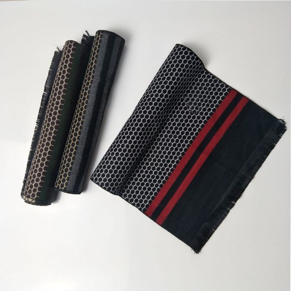

men scarves imitation cashmere scarf long jacquard pattern double-sided warm scarf high-end gift mens accessories, Blue;gray