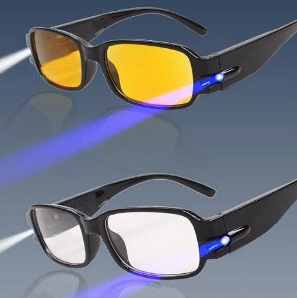

multi strength reading glasses with led glasses man woman eyeglasses spectacle diopter magnifier light up c692, White;black