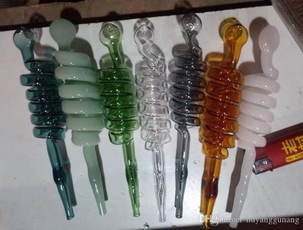 novo Multi cor hélice fumar maconha por atacado bongs de vidro queimador de óleo tubulações de água de vidro plataformas petrolíferas para fumantes