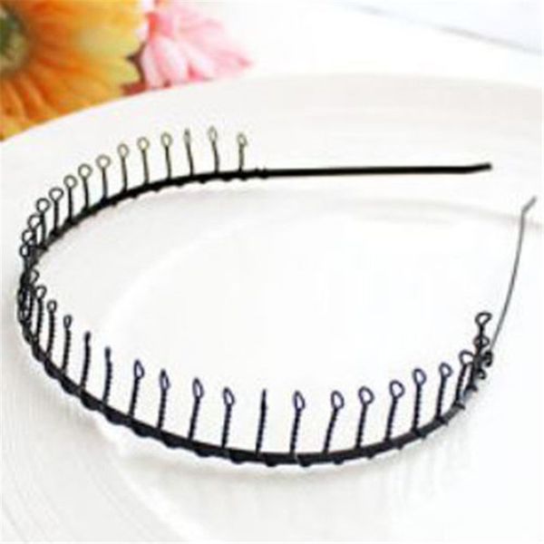 

100pcs мужская металлическая футбольная повязка для волос с зубами черная футбольная спортивная повязка, Brown