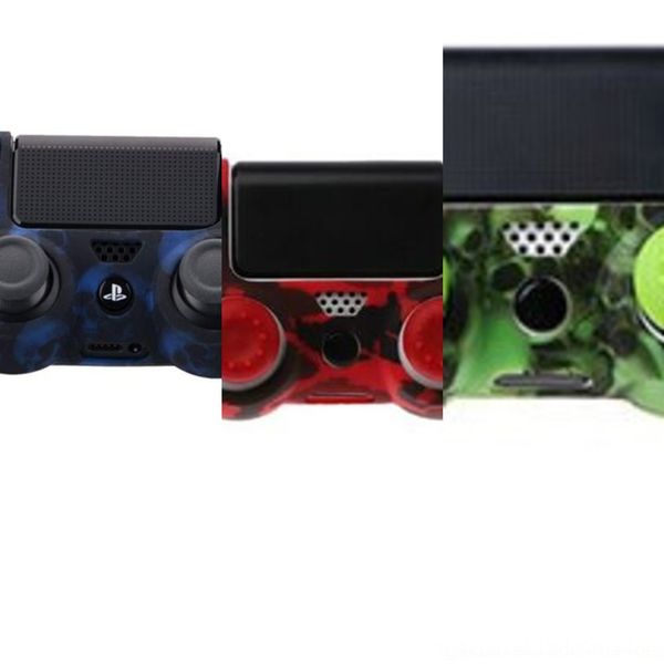 

bllt1 red blue black soft silicone rubber gel skin cover case non-slip for ps4 controller