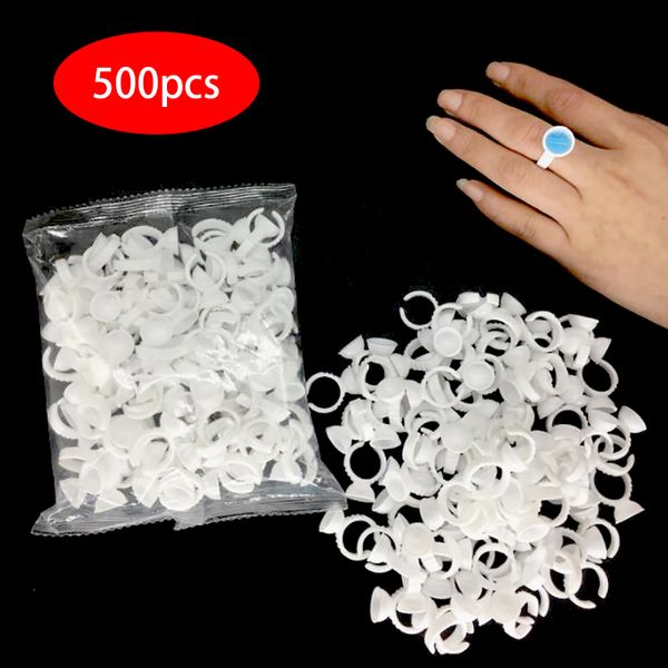 

500pcs disposable microblading pigment glue rings tattoo ink holder s/m/l eyebrow makeup accessories eyelash extension glue cups