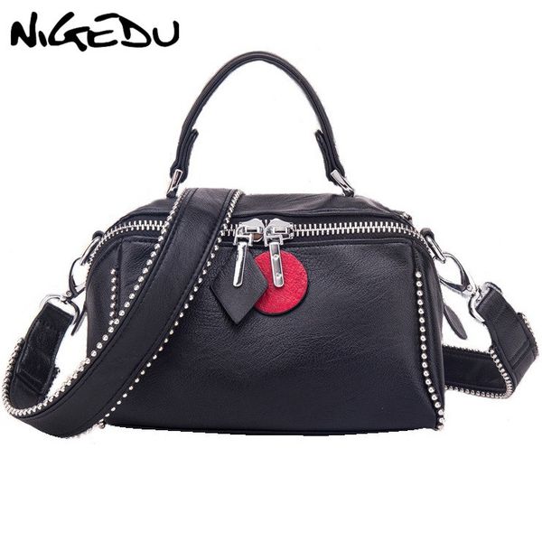 

nigedu ђмки женин кожане ђмки на Ѭемне неболой мод заклепки иѬокий Ѭемен же