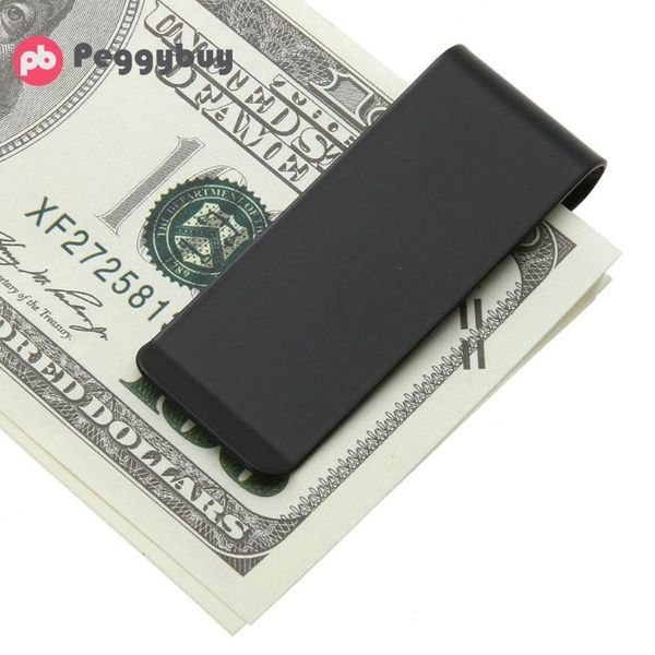 

metal stainless steel money cash clip collar card clip for pocket holder, Black