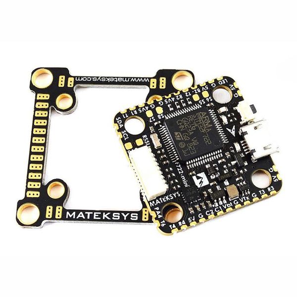 Matek Systems F722-Mini OSD Controllore di volo 5V/2A BEC Doppio giroscopio/Acc 32M Flash per drone da corsa FPV