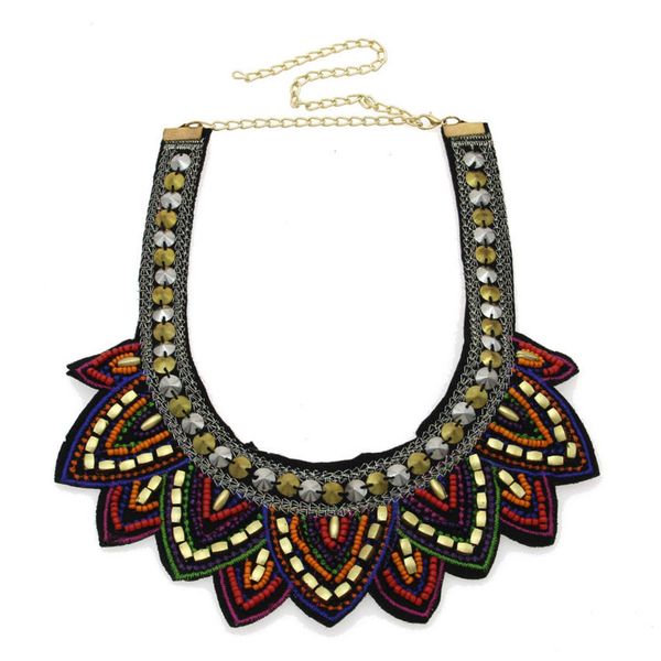 

bib statement necklace choker collar party evening club fashion lady decor, Silver