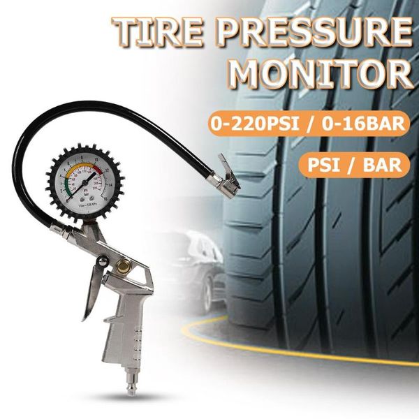 

0-220 psi car tire pressure gauge pointer tyre air pressure inflator inflate tyre car measuring tire gauge