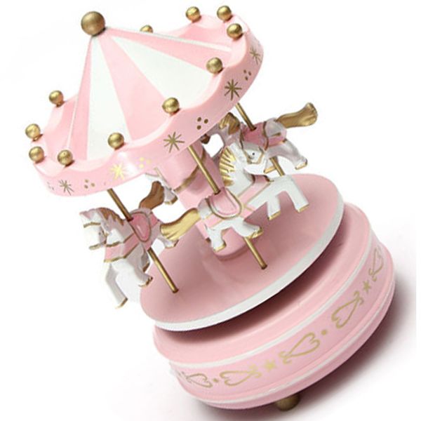

musical carousel horse wooden carousel music box toy child baby game