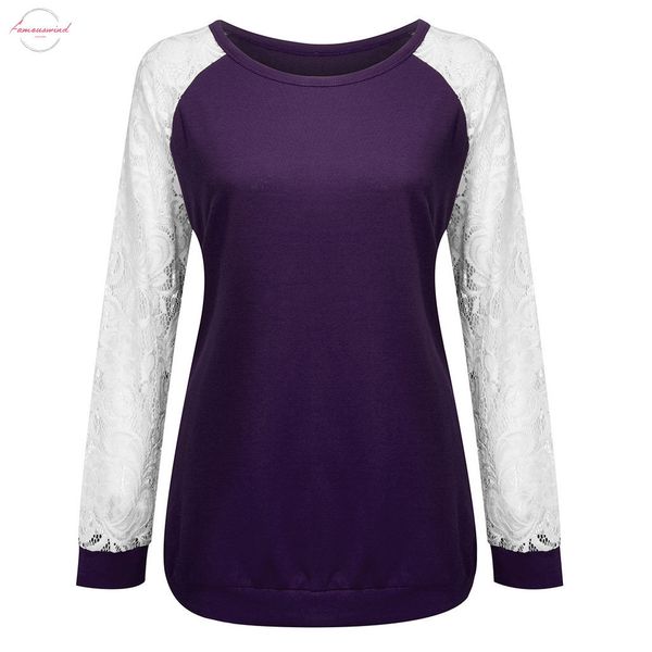 

oversize women 6xl t shirt floral splicing shirt fashion o neck long sleeve t shirt blusa dropshipping 6, White